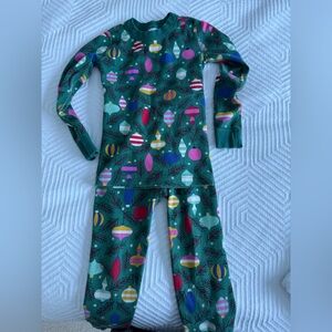 Hanna Andersson Green Holiday PJ set